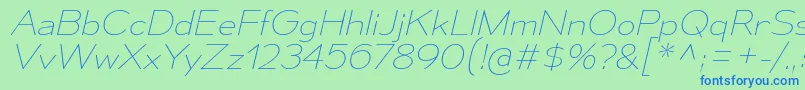 MesmerizeSeUlIt Font – Blue Fonts on Green Background