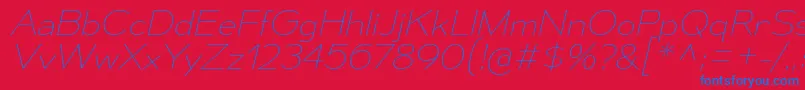 MesmerizeSeUlIt Font – Blue Fonts on Red Background