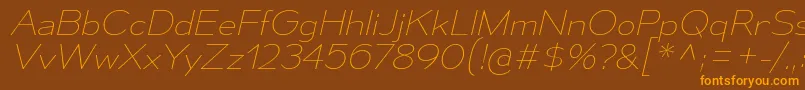 MesmerizeSeUlIt Font – Orange Fonts on Brown Background