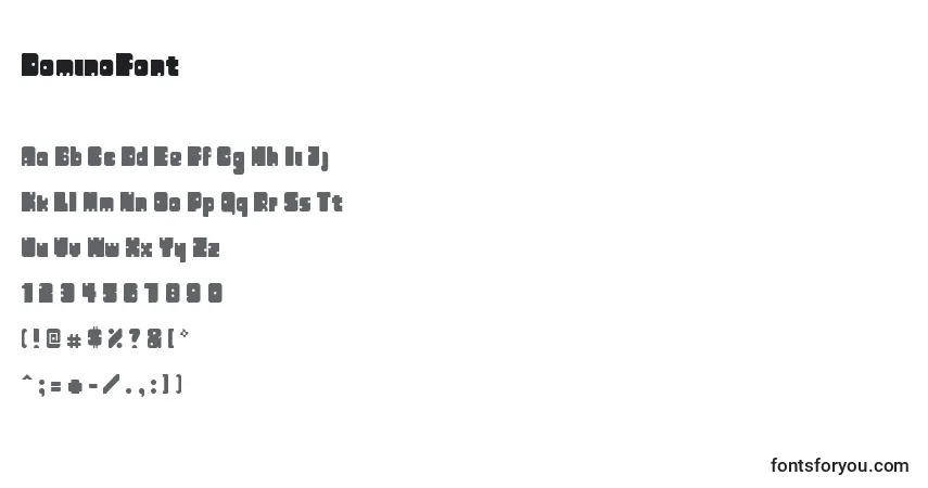 Шрифт DominoFont – алфавит, цифры, специальные символы