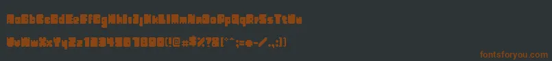 Шрифт DominoFont – коричневые шрифты на чёрном фоне