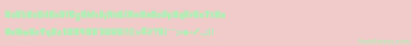 DominoFont Font – Green Fonts on Pink Background