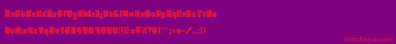 DominoFont Font – Red Fonts on Purple Background