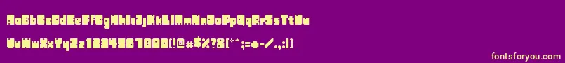 DominoFont Font – Yellow Fonts on Purple Background