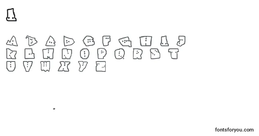 Czcionka Interzon – alfabet, cyfry, specjalne znaki