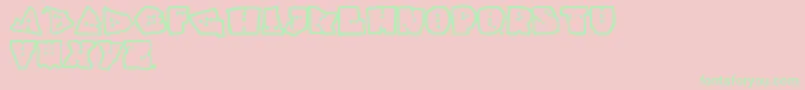 Interzon Font – Green Fonts on Pink Background