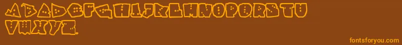 Interzon Font – Orange Fonts on Brown Background