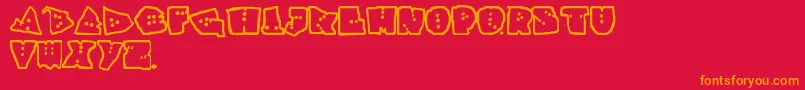 fuente Interzon – Fuentes Naranjas Sobre Fondo Rojo