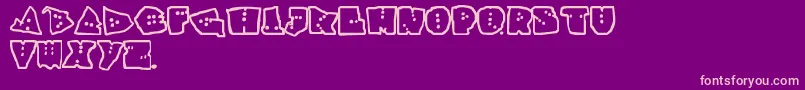 Police Interzon – polices roses sur fond violet