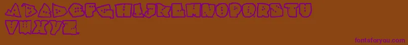 Interzon Font – Purple Fonts on Brown Background