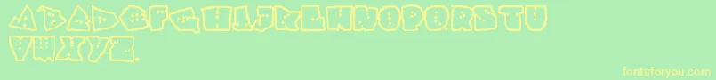 Interzon Font – Yellow Fonts on Green Background