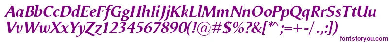 VegaAntikvaBolditalic-fontti – violetit fontit