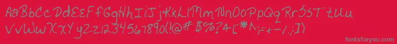 MtfDrgnldy Font – Gray Fonts on Red Background