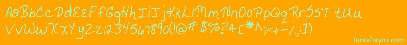 Lisätietoja MtfDrgnldy-fontista MtfDrgnldy-fontti – vihreät fontit oranssilla taustalla