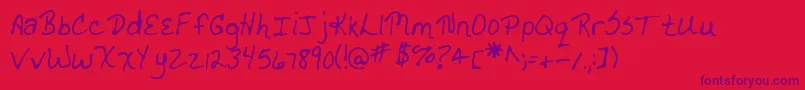 MtfDrgnldy Font – Purple Fonts on Red Background