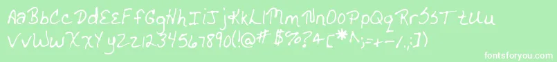MtfDrgnldy Font – White Fonts on Green Background