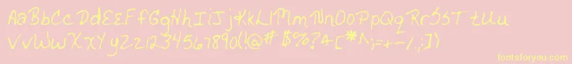 MtfDrgnldy Font – Yellow Fonts on Pink Background