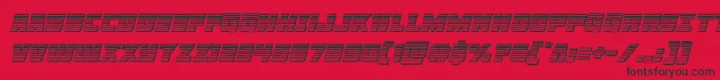 Libertylegionchromeital Font – Black Fonts on Red Background