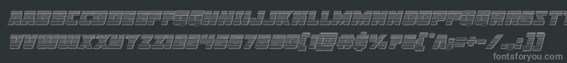 Libertylegionchromeital Font – Gray Fonts on Black Background