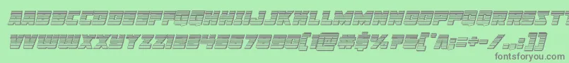 Libertylegionchromeital Font – Gray Fonts on Green Background