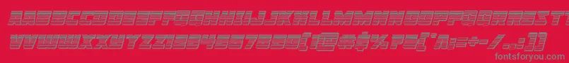 Libertylegionchromeital Font – Gray Fonts on Red Background