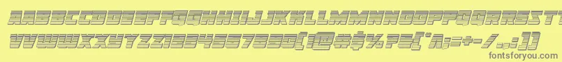 Libertylegionchromeital Font – Gray Fonts on Yellow Background