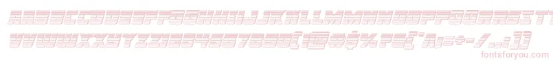 Libertylegionchromeital-Schriftart – Rosa Schriften auf weißem Hintergrund