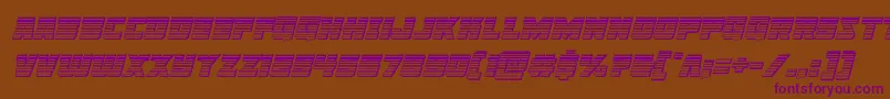 Libertylegionchromeital Font – Purple Fonts on Brown Background