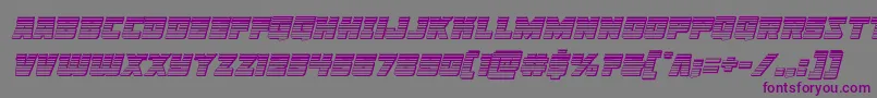 Libertylegionchromeital Font – Purple Fonts on Gray Background