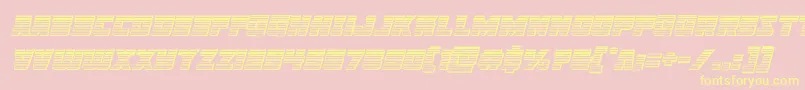 Libertylegionchromeital Font – Yellow Fonts on Pink Background