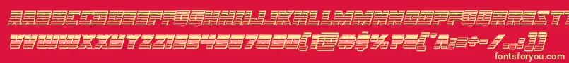 Libertylegionchromeital Font – Yellow Fonts on Red Background