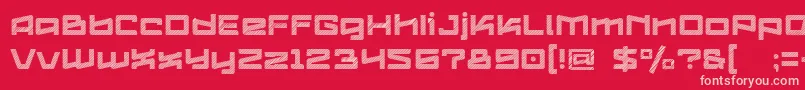 Шрифт LogofontikStripes4f – розовые шрифты на красном фоне