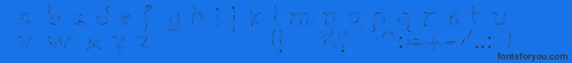Czcionka Slithernn – czarne czcionki na niebieskim tle
