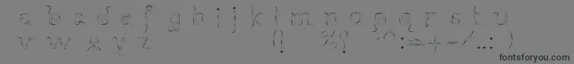 Slithernn-fontti – mustat fontit harmaalla taustalla
