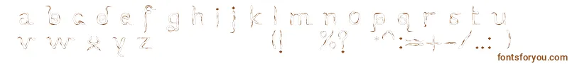 Slithernn-fontti – ruskeat fontit valkoisella taustalla