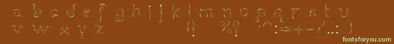 Slithernn-fontti – vihreät fontit ruskealla taustalla