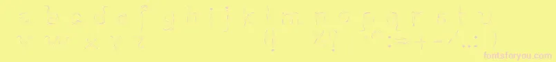 Slithernn-Schriftart – Rosa Schriften auf gelbem Hintergrund