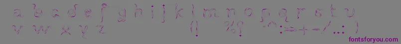 Slithernn-Schriftart – Violette Schriften auf grauem Hintergrund