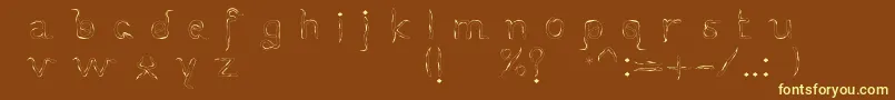 Slithernn-fontti – keltaiset fontit ruskealla taustalla