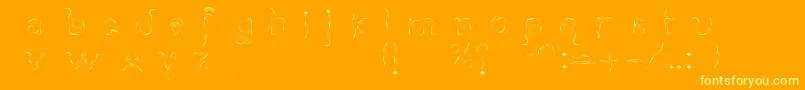 Slithernn Font – Yellow Fonts on Orange Background