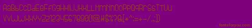 Шрифт BrightLine7 – коричневые шрифты на фиолетовом фоне