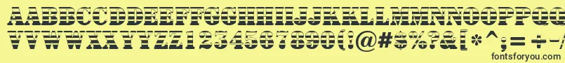Шрифт ASignboardtitulgrd – чёрные шрифты на жёлтом фоне