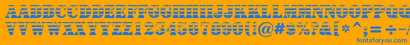 ASignboardtitulgrd Font – Blue Fonts on Orange Background