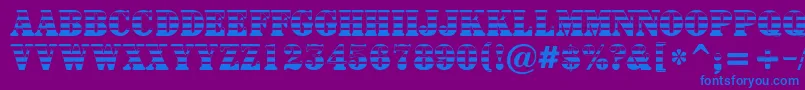 ASignboardtitulgrd Font – Blue Fonts on Purple Background