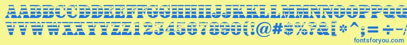 ASignboardtitulgrd Font – Blue Fonts on Yellow Background