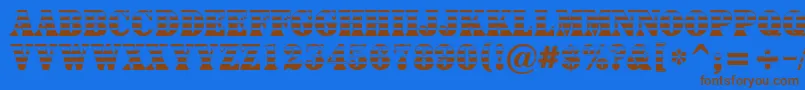 Шрифт ASignboardtitulgrd – коричневые шрифты на синем фоне