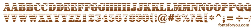 フォントASignboardtitulgrd – 白い背景に茶色のフォント