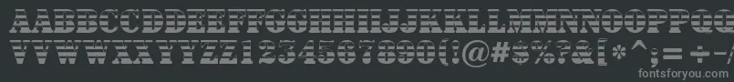 フォントASignboardtitulgrd – 黒い背景に灰色の文字