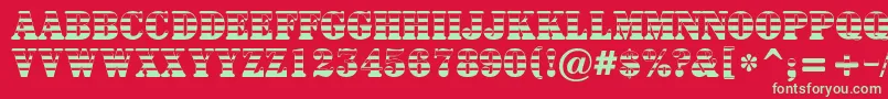 ASignboardtitulgrd Font – Green Fonts on Red Background