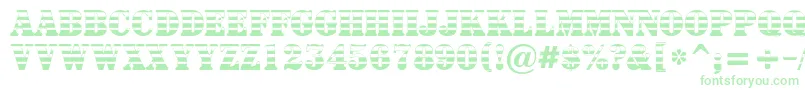 Czcionka ASignboardtitulgrd – zielone czcionki na białym tle